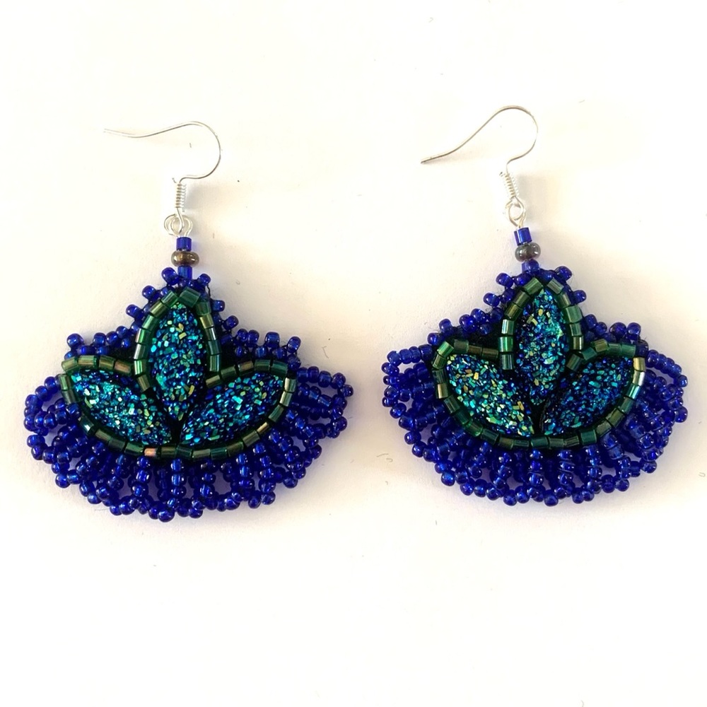 Super Cute Artisan hand beaded earrings